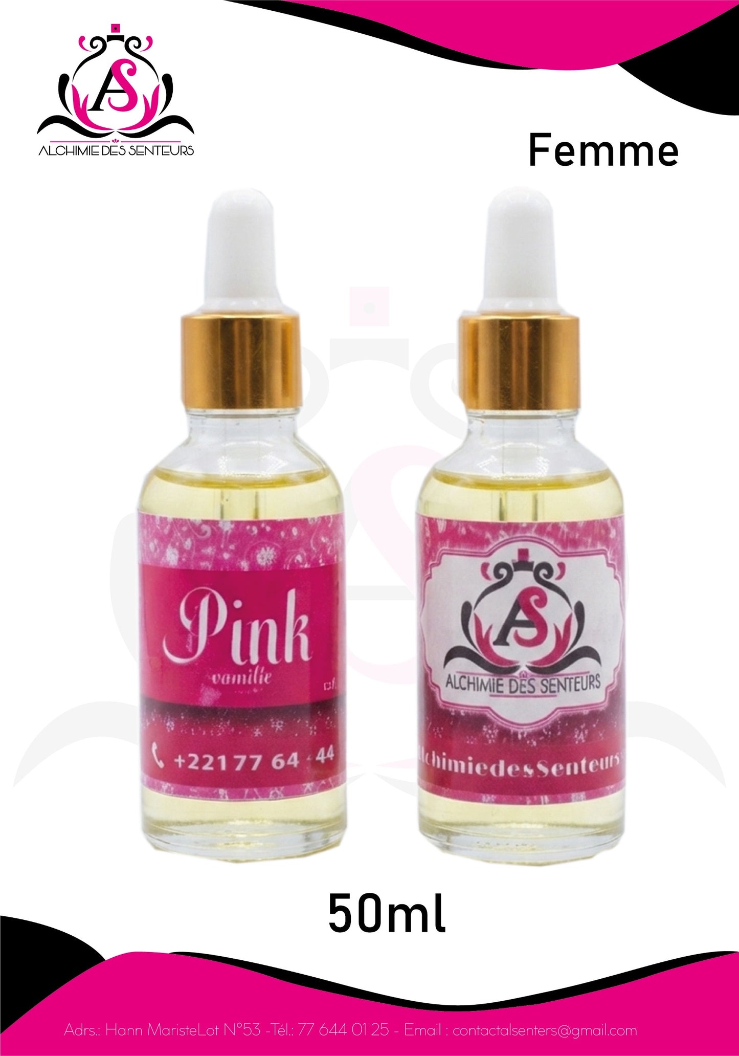 Senteur PINK Huile premium haute concentration fabriquée en France 50 ML